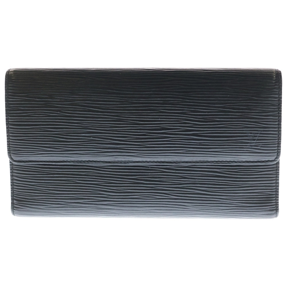 Louis Vuitton エピレザー 三つ折り財布 ブラック LOUIS VUITTON(ルイヴィトン) エピ 三つ折り財布 レザーウォレット