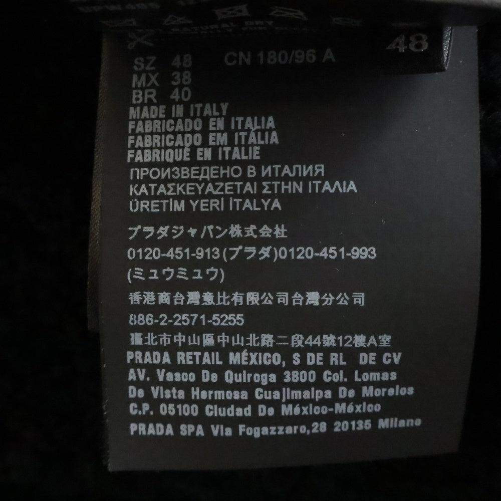 PRADA(プラダ) 21AW シープスキン ムートン ボンバージャケット ブラック UPW405 1ZXR