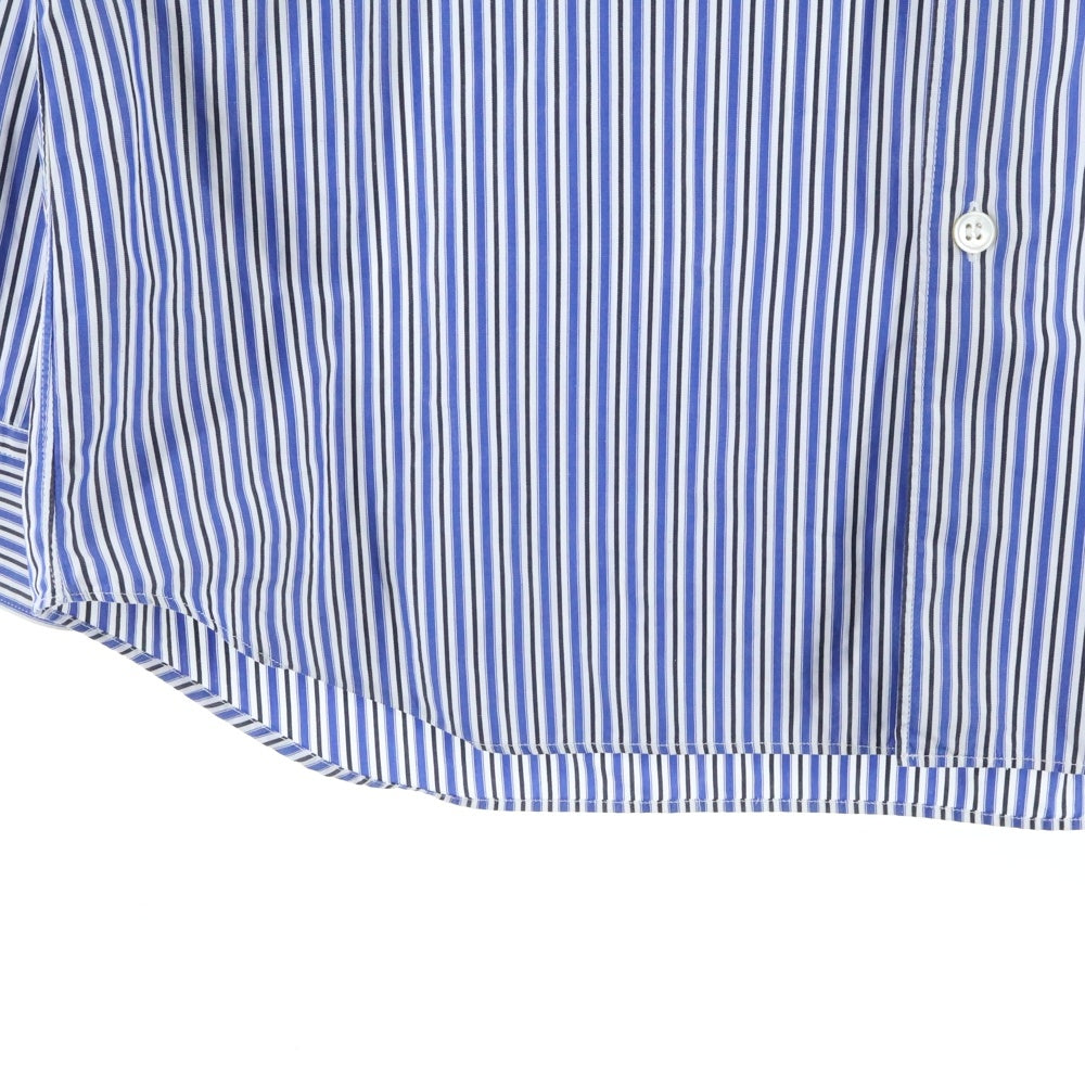 SUPREME(シュプリーム) 12SS×COMME des GARCONS SHIRT GUSSET SHIRT コムデギャルソンシャツ ストライプゲスト長袖シャツ ブルー S27SS12
