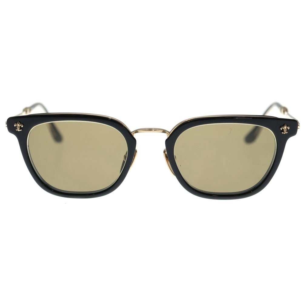 CHROME HEARTS(クロムハーツ) STRAPADICTOME ストゥラパディクトム スクエアフレーム ウェリントンサングラス 眼鏡 ブラック/ゴールド