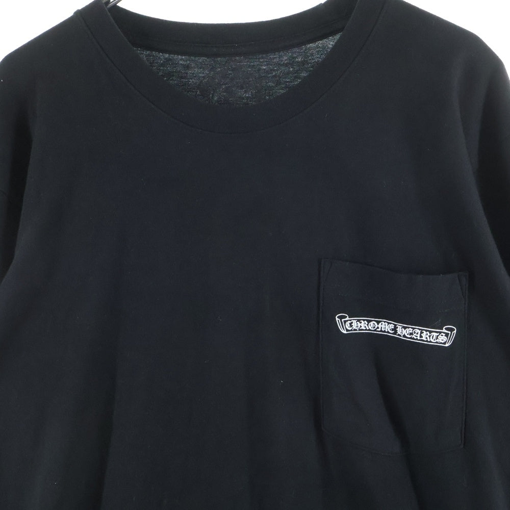 CHROME HEARTS(クロムハーツ) H SCROLL LABEL スクロールラベル アームプリント クルーネック長袖Tシャツカットソー ロングスリーブ ロンT ブラック
