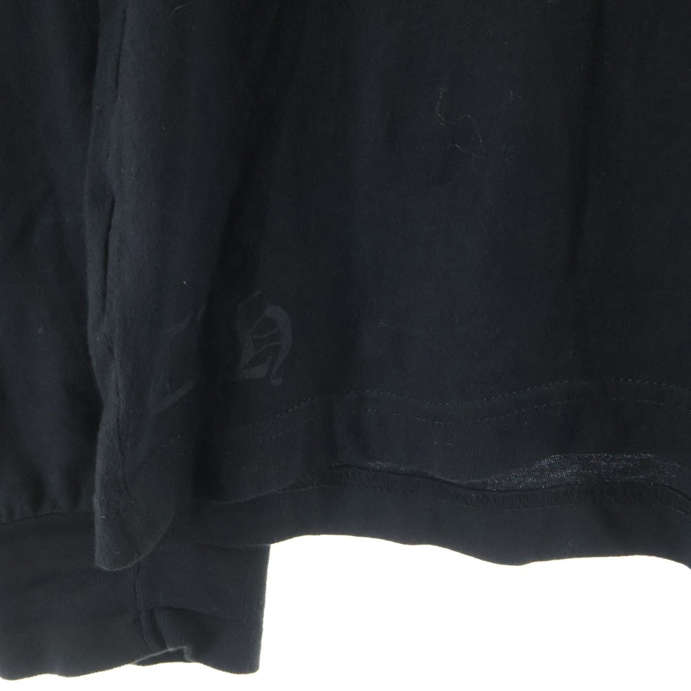 CHROME HEARTS(クロムハーツ) H SCROLL LABEL スクロールラベル アームプリント クルーネック長袖Tシャツカットソー ロングスリーブ ロンT ブラック