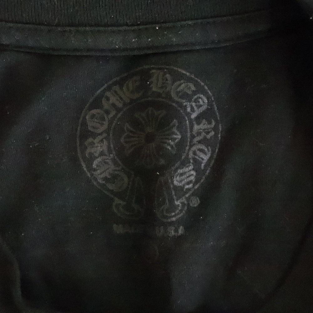 CHROME HEARTS(クロムハーツ) H SCROLL LABEL スクロールラベル アームプリント クルーネック長袖Tシャツカットソー ロングスリーブ ロンT ブラック