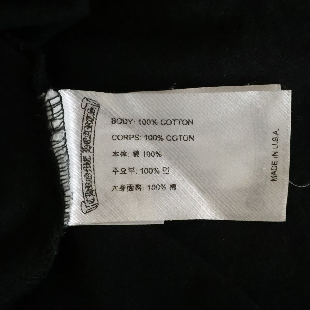 CHROME HEARTS(クロムハーツ) H SCROLL LABEL スクロールラベル アームプリント クルーネック長袖Tシャツカットソー ロングスリーブ ロンT ブラック