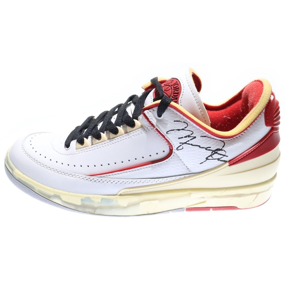 NIKE(ナイキ) ×OFF-WHITE AIR JORDAN 2 RETRO LOW SP DJ4375-106 オフホワイト エアジョーダン2 ローカットスニーカー US8/26cm ホワイト/レッド