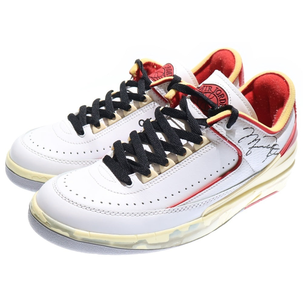 NIKE(ナイキ) ×OFF-WHITE AIR JORDAN 2 RETRO LOW SP DJ4375-106 オフホワイト エアジョーダン2 ローカットスニーカー US8/26cm ホワイト/レッド