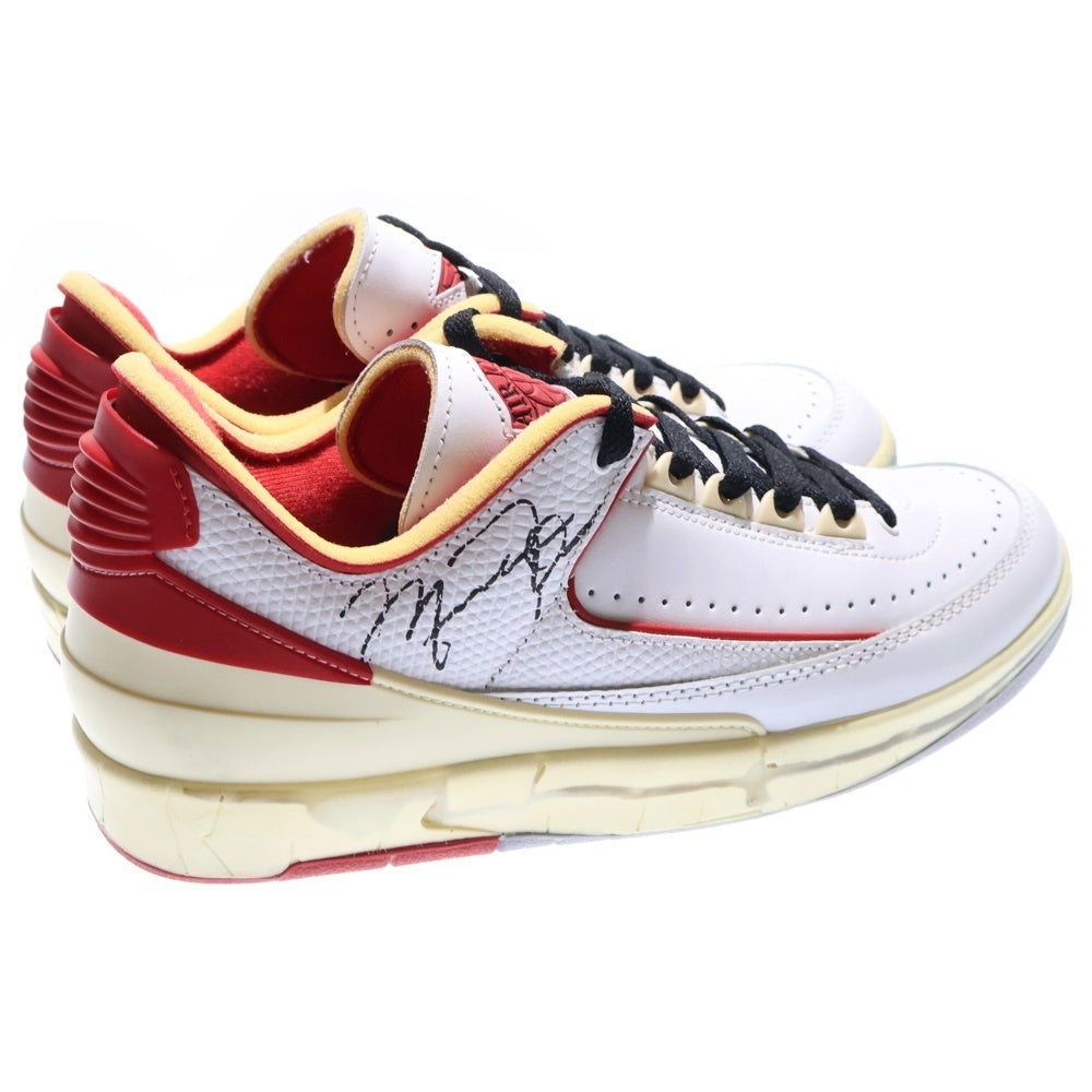 NIKE(ナイキ) ×OFF-WHITE AIR JORDAN 2 RETRO LOW SP DJ4375-106 オフホワイト エアジョーダン2 ローカットスニーカー US8/26cm ホワイト/レッド