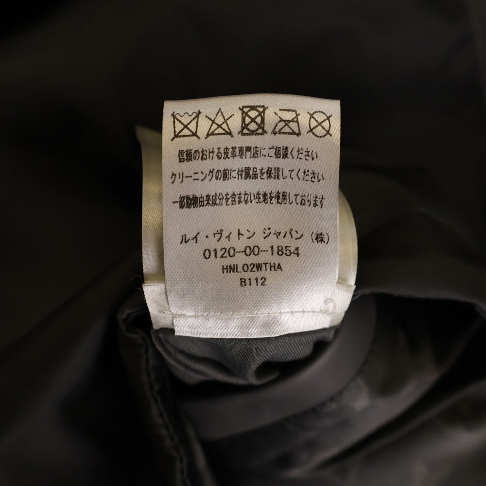 LOUIS VUITTON(ルイヴィトン) 22SS カーフスキンレザーエンブロイダリージップジャケット RM222M THA HNL02W グレー