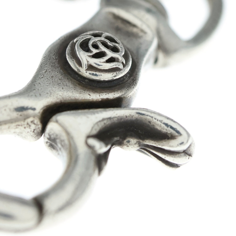 CHROME HEARTS(クロムハーツ) 2BALL SHORT-S/1クリップショート#2フローラルボール ウォレットチェーン シルバー