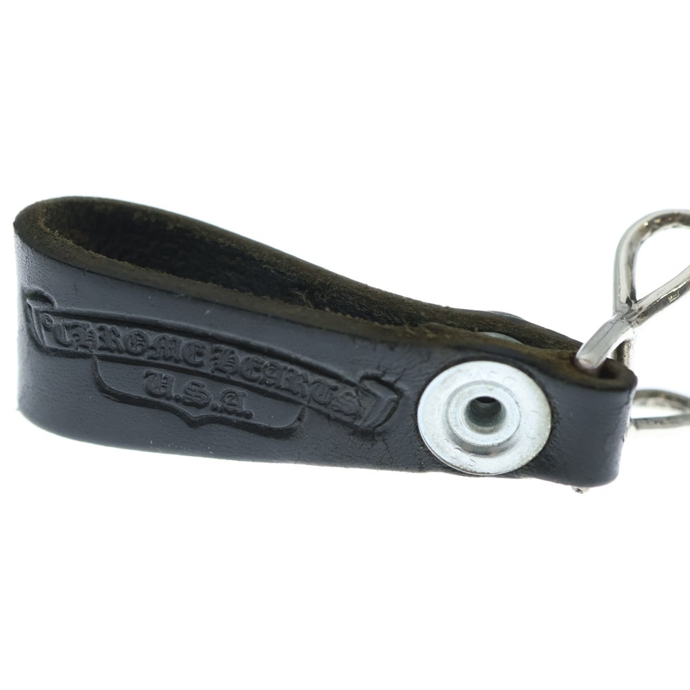 CHROME HEARTS(クロムハーツ) BELT LOOP フローラルボールボタンレザーベルトループ シルバー/ブラック