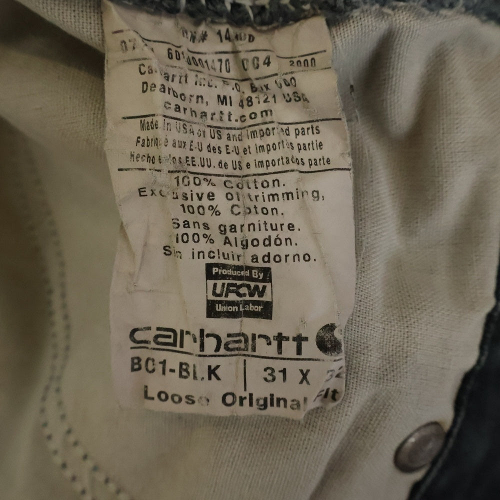 CARHARTT(カーハート) 90S Double Knee ダブルニー カーペンターパンツ ペインター コットンダック ブラック