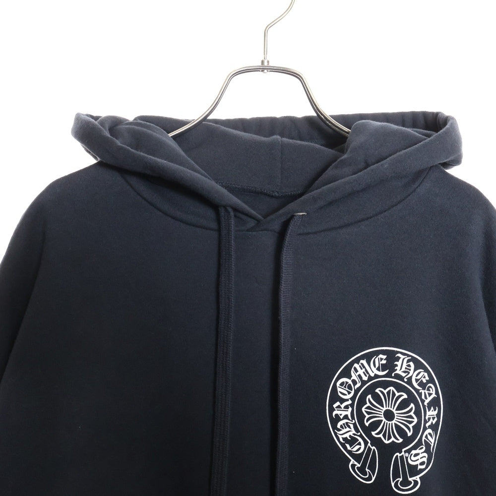 CHROME HEARTS(クロムハーツ) SWTSHRT PLVR ラスベガス限定 バック ホースシュー プリント プルオーバースウェットパーカー フーディー ブラック
