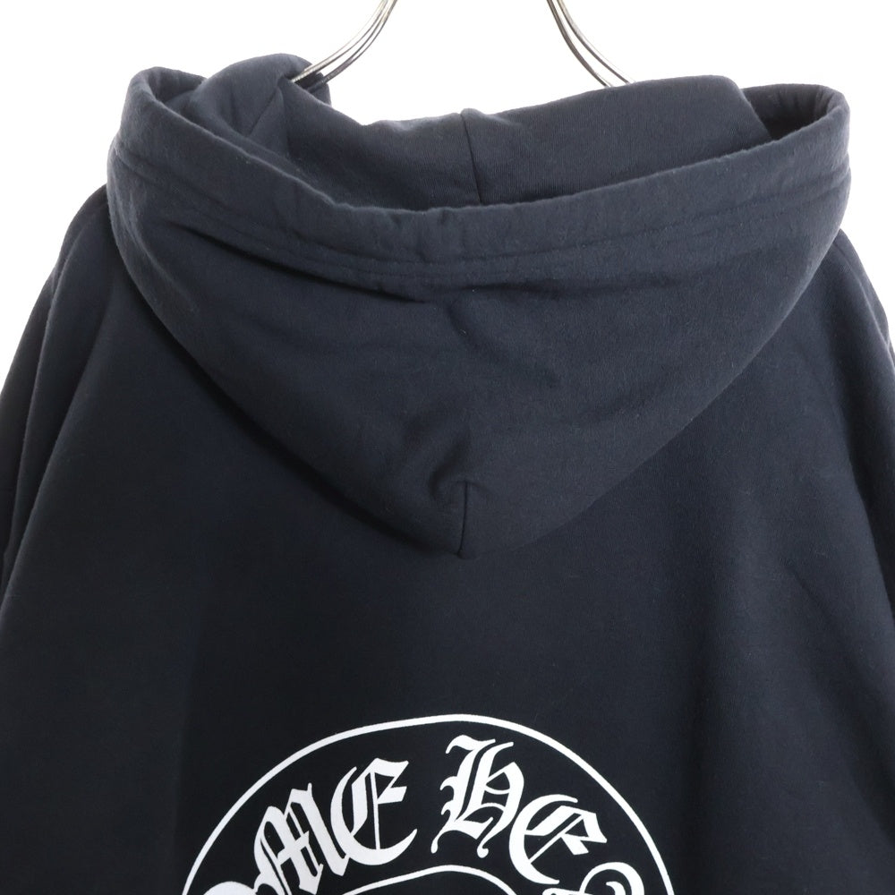CHROME HEARTS(クロムハーツ) SWTSHRT PLVR ラスベガス限定 バック ホースシュー プリント プルオーバースウェットパーカー フーディー ブラック