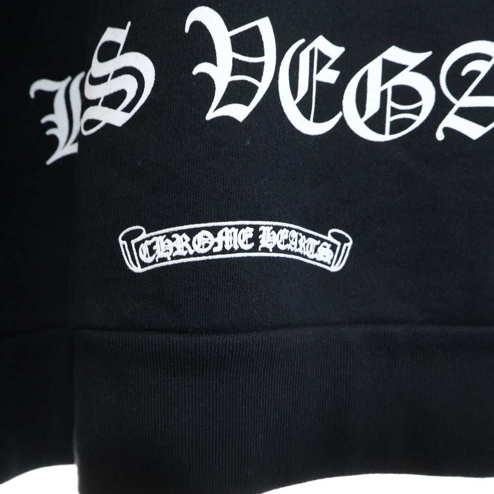 CHROME HEARTS(クロムハーツ) SWTSHRT PLVR ラスベガス限定 バック ホースシュー プリント プルオーバースウェットパーカー フーディー ブラック