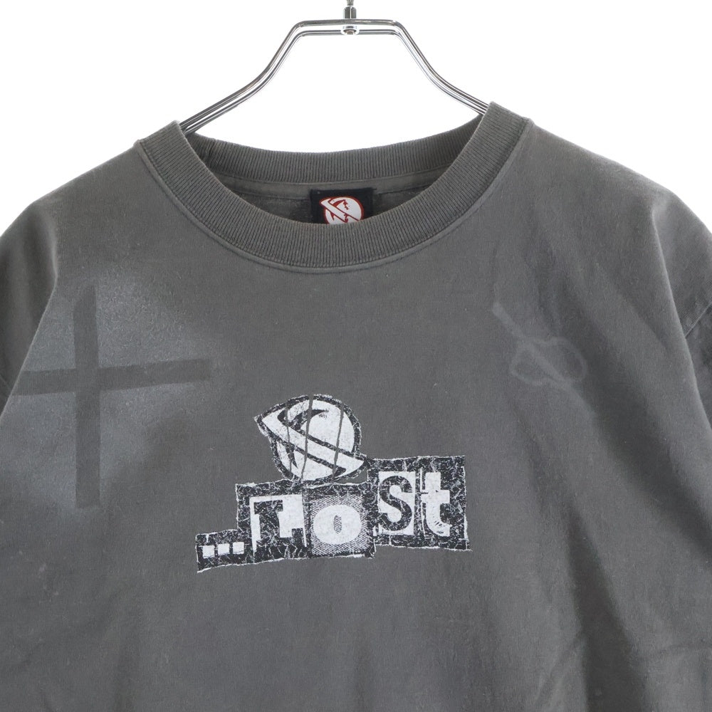 NO BRAND(ノーブランド) LOST ロストサーフボード フロントプリント 半袖Tシャツカットソー グレー