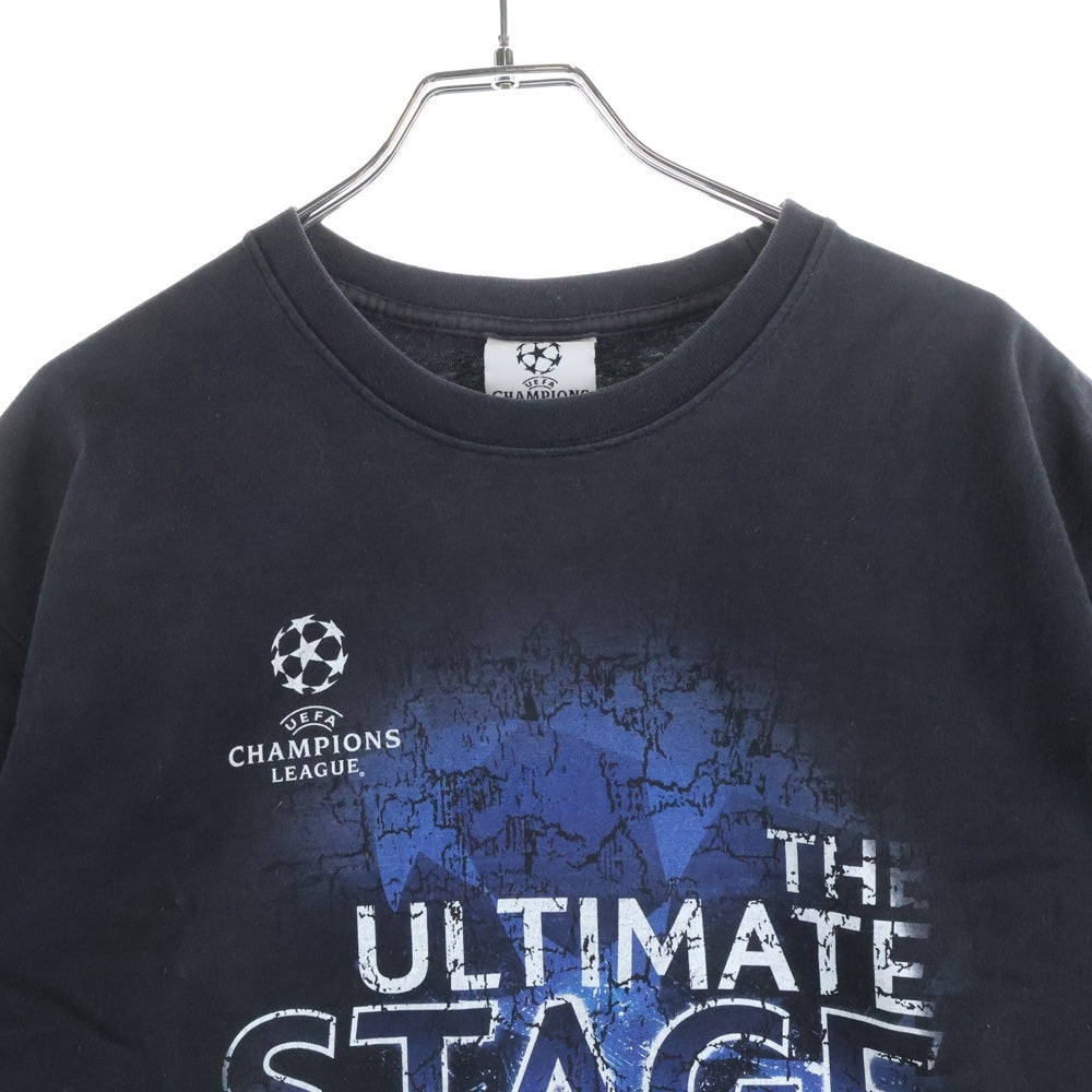 NO BRAND(ノーブランド) UEFA CHAMPIONS LEAGUE サッカー チャンピオンズリーグ 半袖Tシャツカットソー ブラック