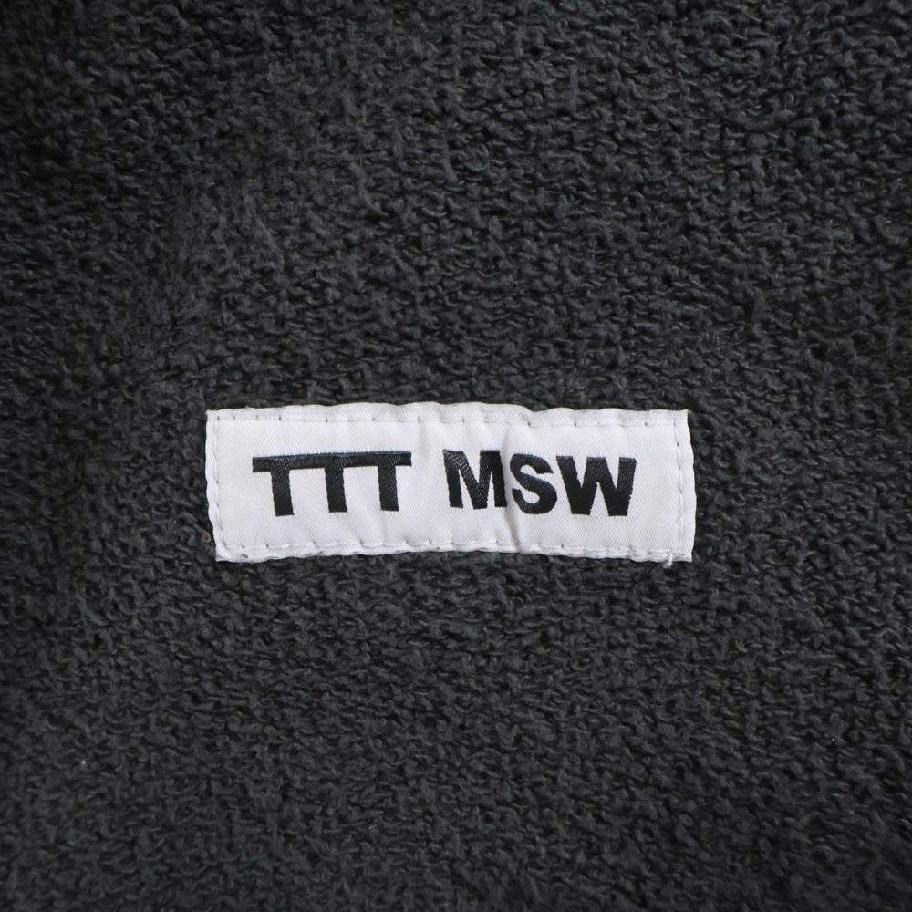 TTT_MSW(ティーモダンストリートウェア) 23AW ダメージ加工 スウェットパンツ ブラック TT-2023AW-PT13