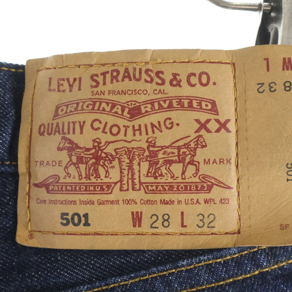 Levi's(リーバイス) USA製 ストレートデニムパンツ501 インディゴ SF145