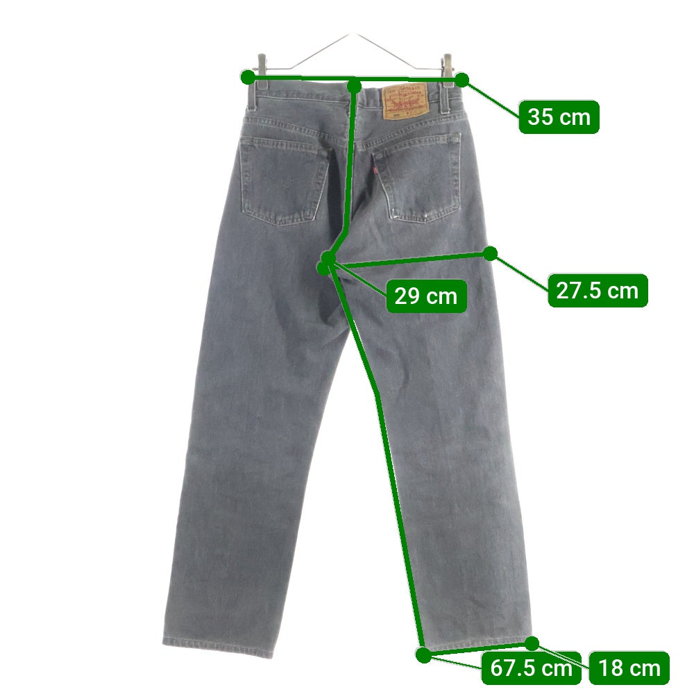 Levi's(リーバイス) 90s USA製 先染めストレートデニムパンツ ブラック 501-0658