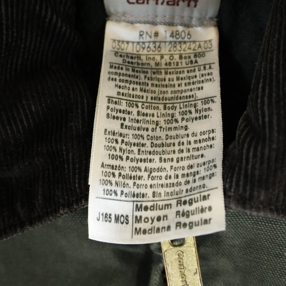 CARHARTT(カーハート) ダックボンバージャケット カーキ J165 MOS