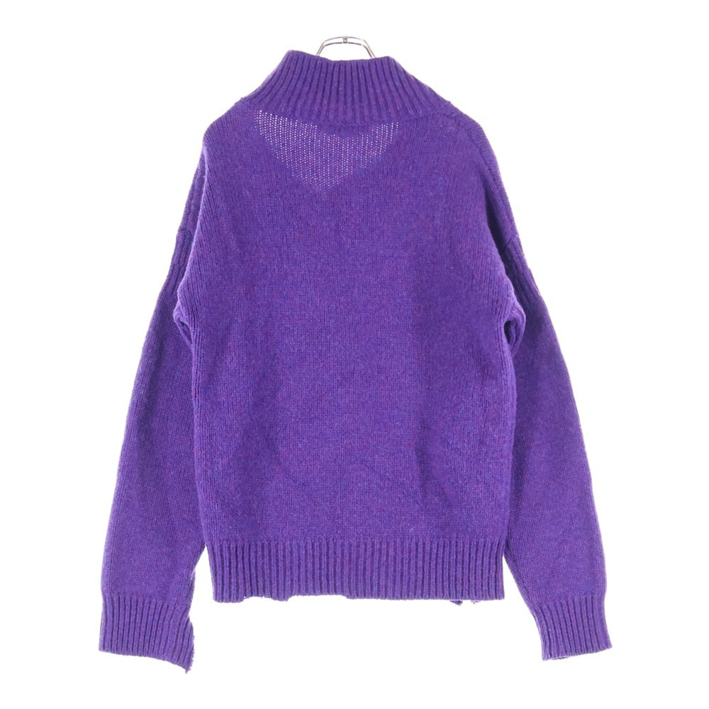 MARNI(マルニ) ダメージ加工 ハイネック ニットセーター パープル DVMG0015A0