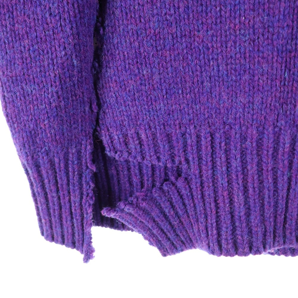 MARNI(マルニ) ダメージ加工 ハイネック ニットセーター パープル DVMG0015A0