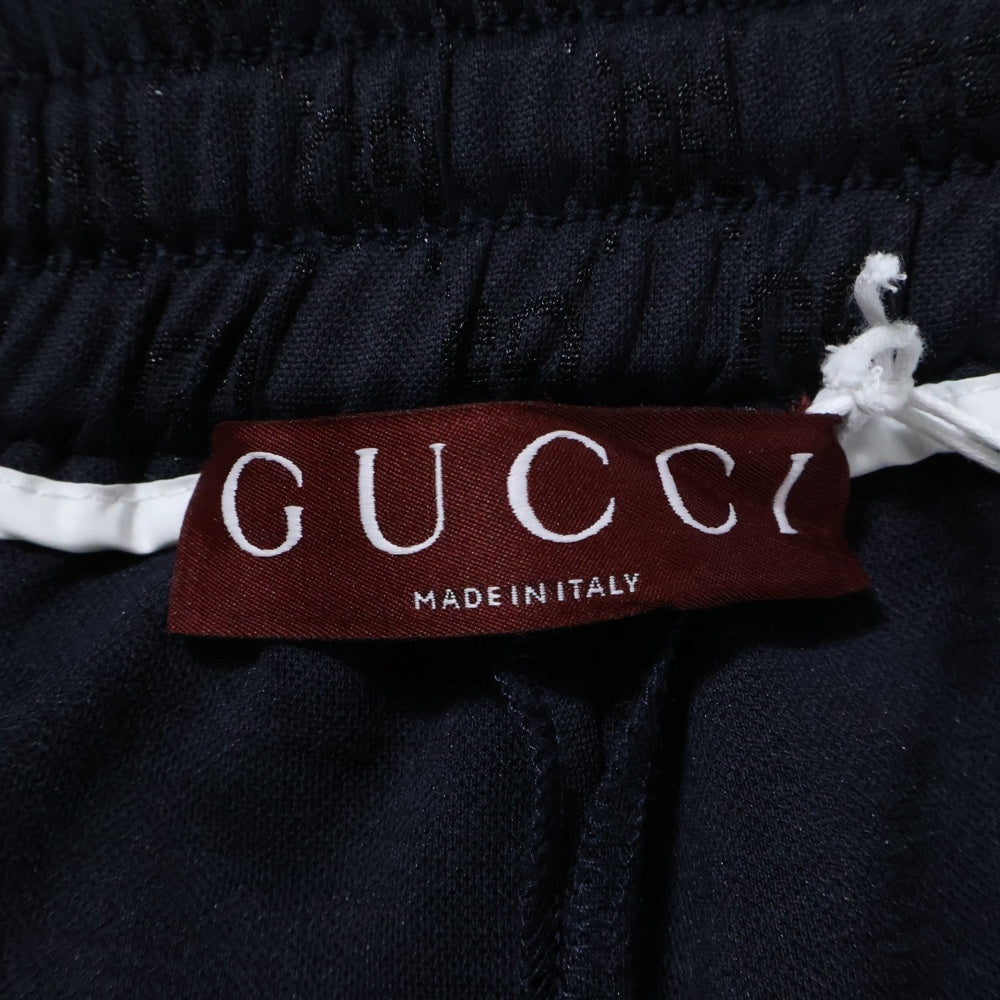 GUCCI(グッチ) GGジャカード テクニカルジャージー ワイドレッグパンツ ネイビー 814182 XJG1Y