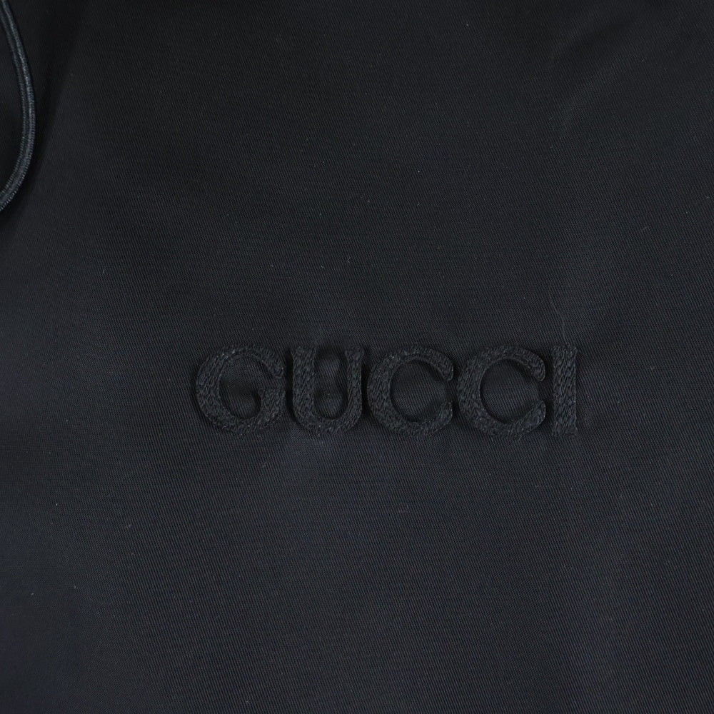 GUCCI(グッチ) Nylon Hooded Jacket 793664 ZAQ7F ナイロンエンブロイダリージップジャケット ブラック