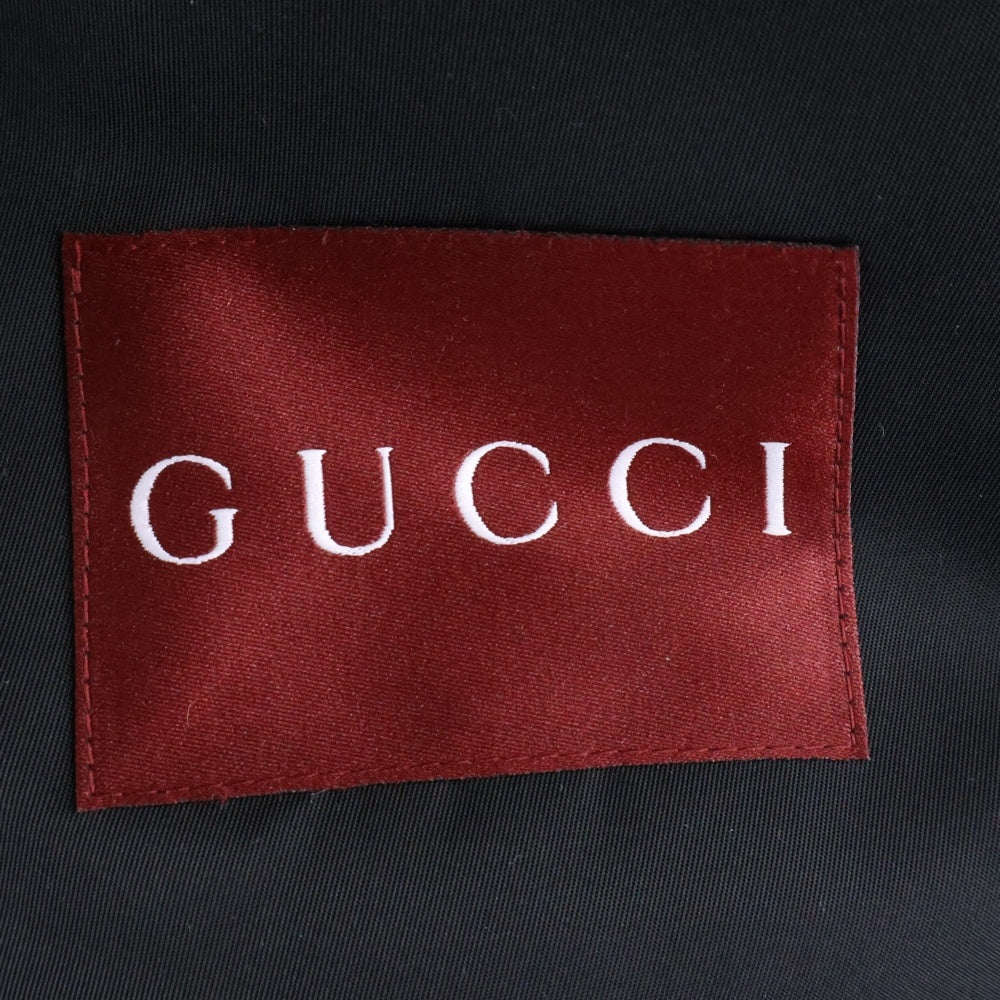 GUCCI(グッチ) Nylon Hooded Jacket 793664 ZAQ7F ナイロンエンブロイダリージップジャケット ブラック