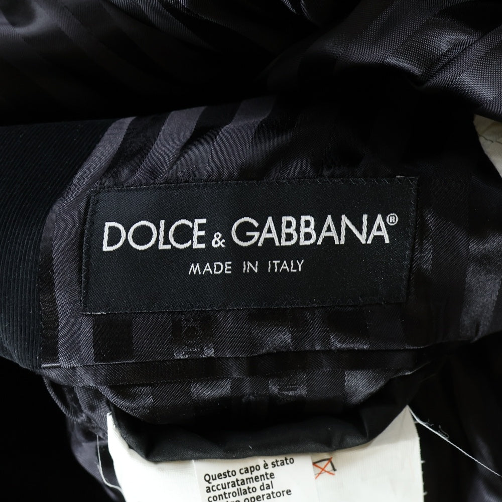 DOLCE & GABBANA(ドルチェアンドガッバーナ) コーデュロイテーラードジャケット ブラック