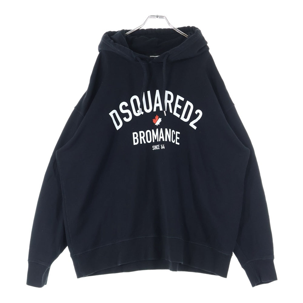 DSQUARED2(ディースクエアード) アーチロゴスウェットプルオーバーパーカー S71GU0546 ブラック
