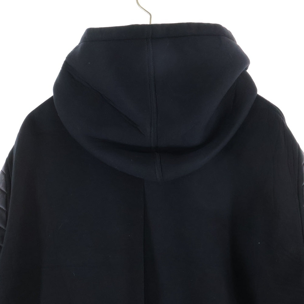 GIVENCHY(ジバンシィ) 袖レザーネオプレンジップアップパーカー 17S 0308 443 ブラック