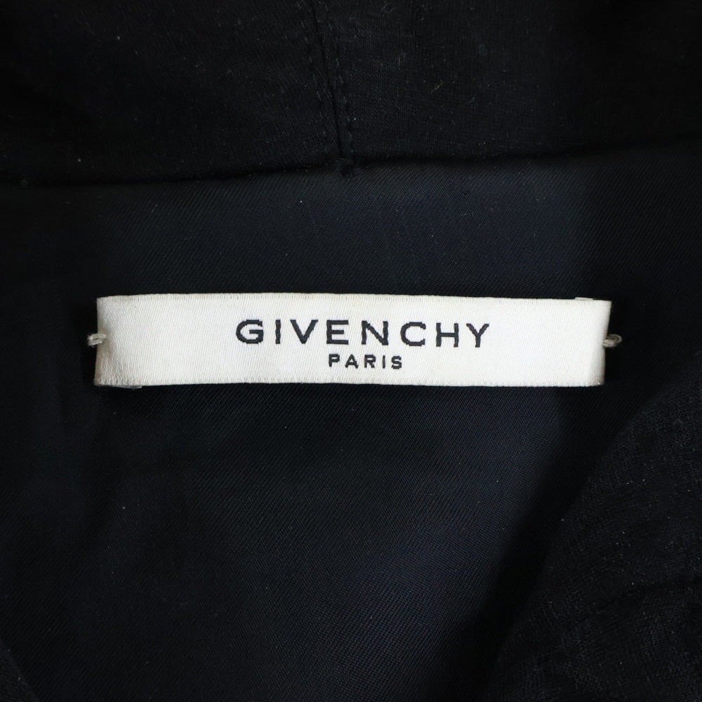 GIVENCHY(ジバンシィ) 袖レザーネオプレンジップアップパーカー 17S 0308 443 ブラック