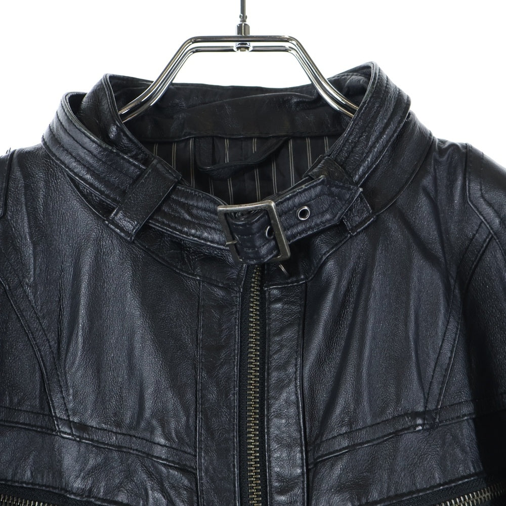 RATTLE TRAP(ラトルトラップ) シングルレザージャケット M053L JM21 ブラック