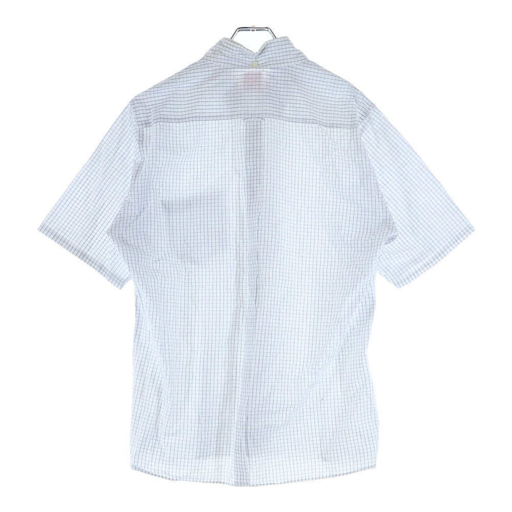 A BATHING APE(アベイシングエイプ) ブロックチェック半袖シャツ ホワイト/ブルー