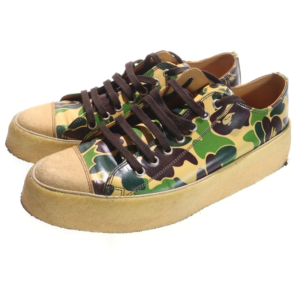 A BATHING APE(アベイシングエイプ) ×GEORGE COX クレープソール ローカットスニーカー カモフラージュ
