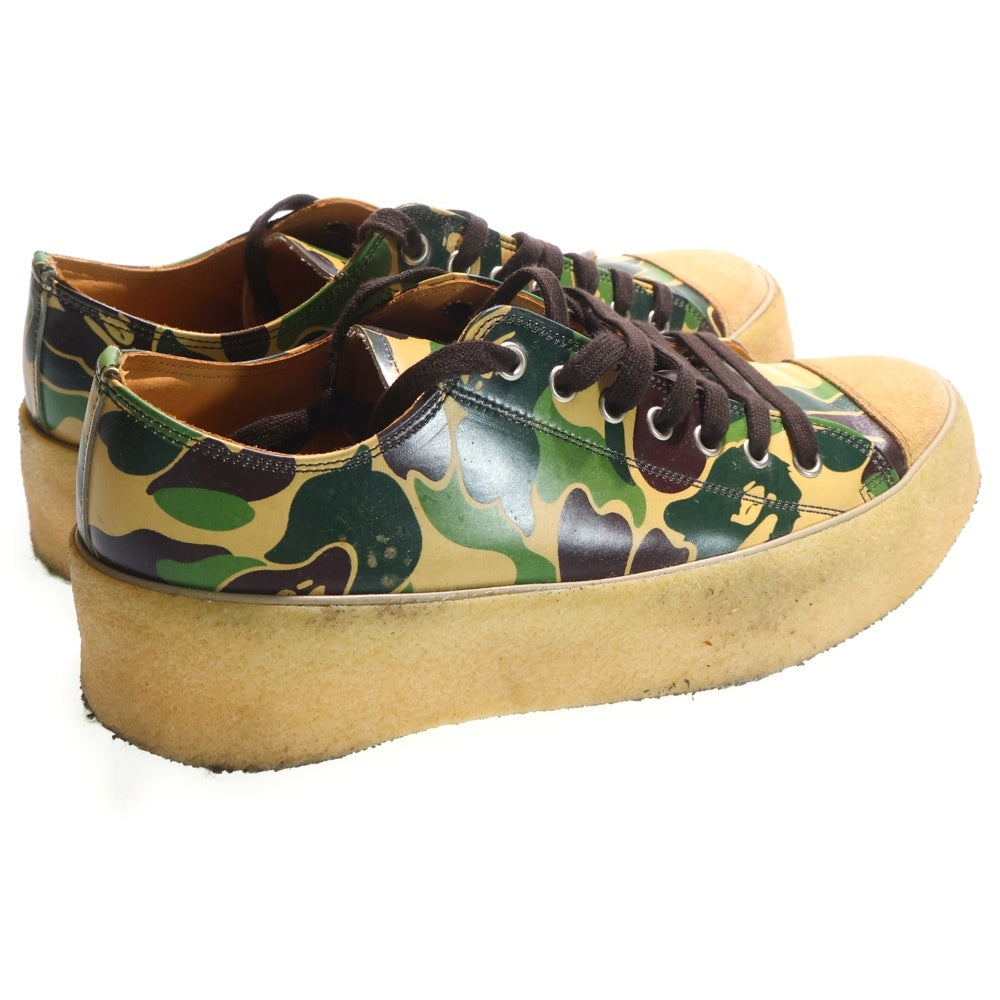 A BATHING APE(アベイシングエイプ) ×GEORGE COX クレープソール ローカットスニーカー カモフラージュ