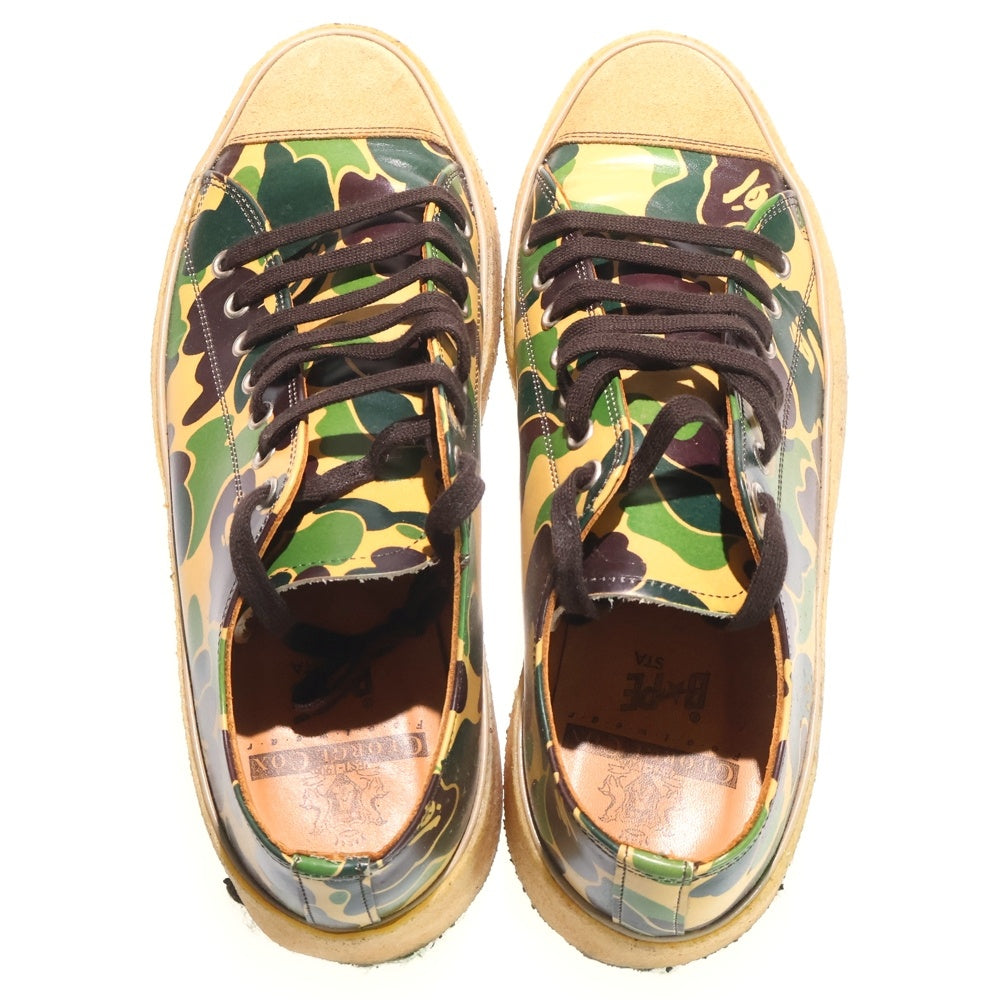 A BATHING APE(アベイシングエイプ) ×GEORGE COX クレープソール ローカットスニーカー カモフラージュ