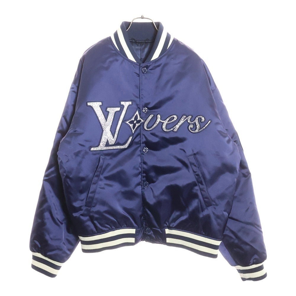 LOUIS VUITTON(ルイヴィトン) 25SS LV Versベースボールブルゾン ラインストーン ジャケット RM251Q GPD HQB71W ネイビー