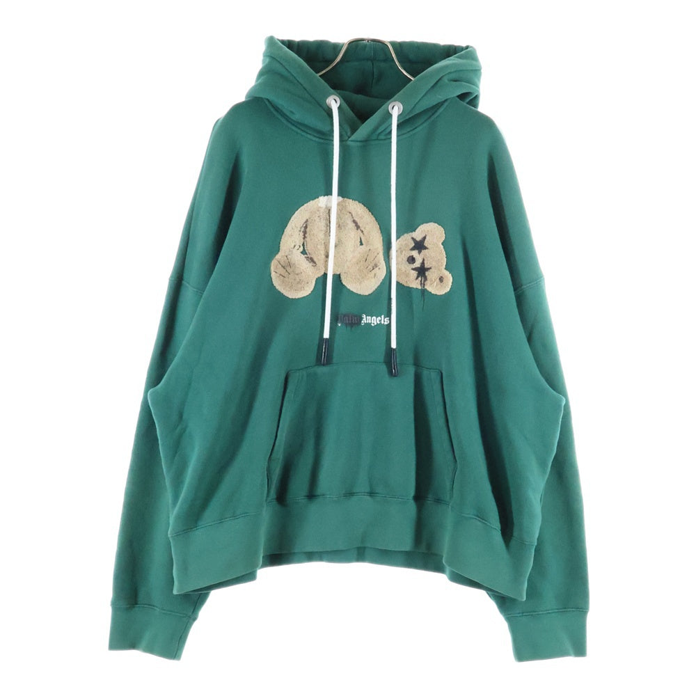 Palm Angels(パームエンジェルス) BEAR ベアパッチ フーディ プルオーバーパーカー PMBB058F21FLE012 グリーン