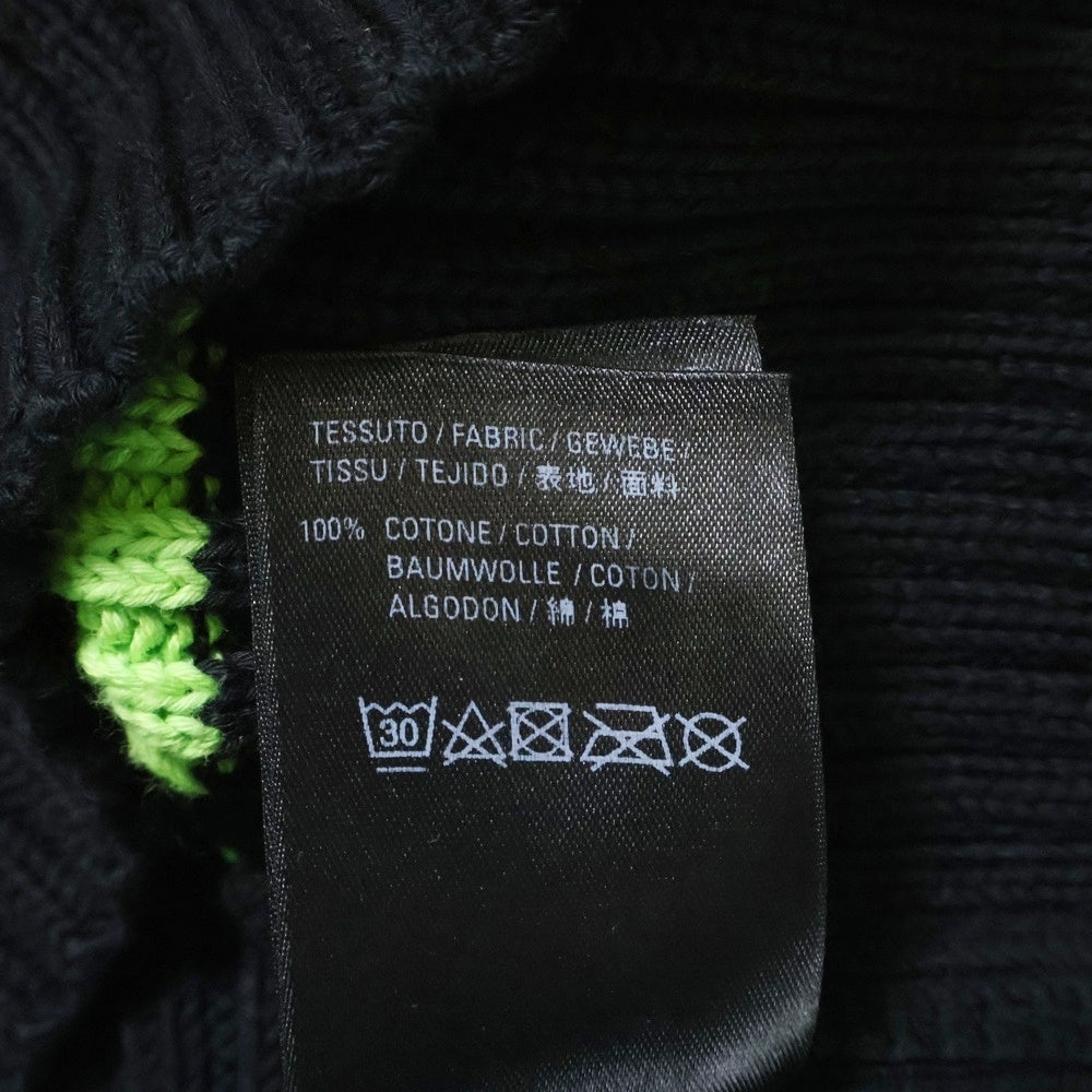 BALENCIAGA(バレンシアガ) 21SS バックBBロゴプリント ニットセーター 608760 グリーン/ブラック