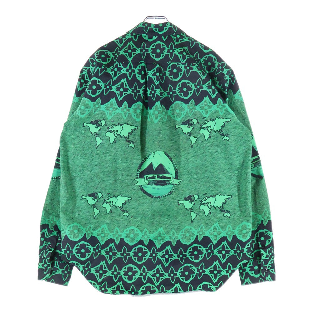 LOUIS VUITTON(ルイヴィトン) 21AW LVワックスオーバーサイズ長袖シャツ RM212 FS8 HLS77W グリーン