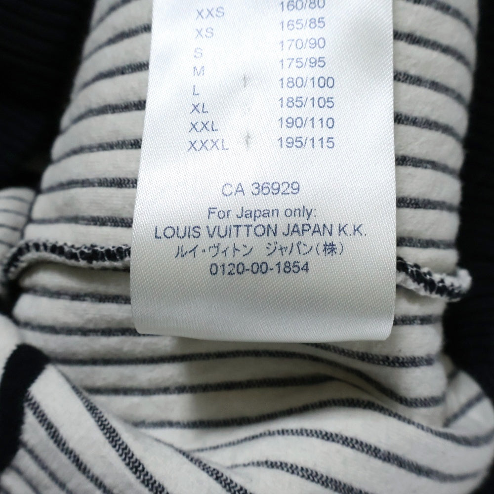 LOUIS VUITTON(ルイヴィトン) 20SS 3Dエフェクト チェーンストライプキルテッドクルーネックトレーナー RM201M TCA HIY03W ブラック