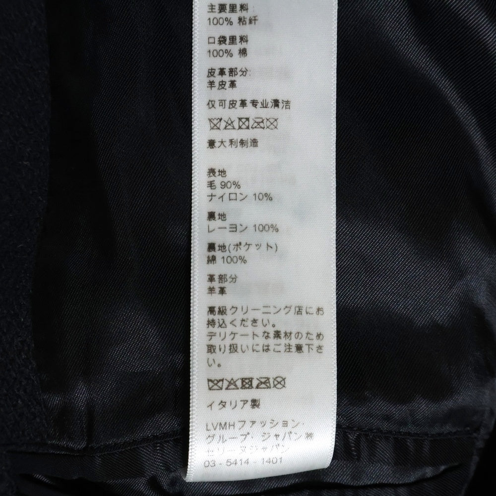 CELINE(セリーヌ) 22SS Classic Wool Teddy Jacket Cワッペンロゴ クラシックウール テディジャケット ブラック 2V56D896C