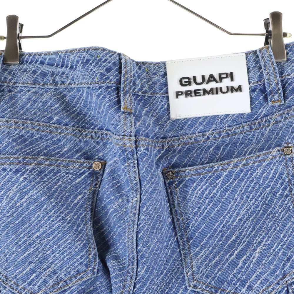 GUAPI(グアピ) FLARED DENIM ダブルニーフレアデニム インディゴ
