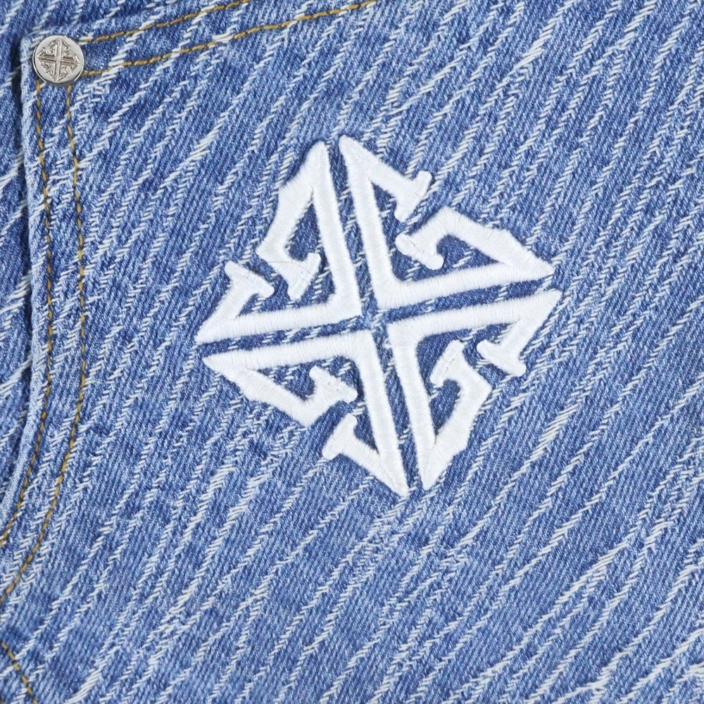 GUAPI(グアピ) FLARED DENIM ダブルニーフレアデニム インディゴ