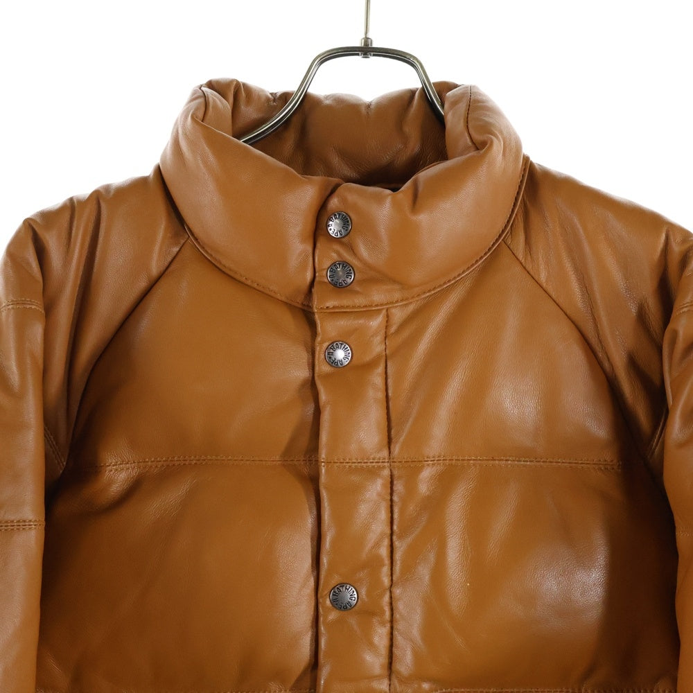 A BATHING APE(アベイシングエイプ) シープスキン レザー ダウンジャケット ブラウン