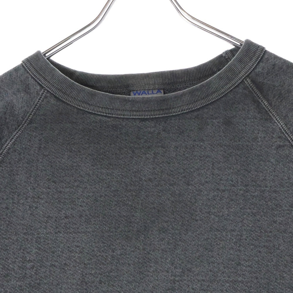 NO BRAND(ノーブランド) WALLA WALLA SPORT ピグメントダイ 13oz クルーネックスウェットトレーナー グレー