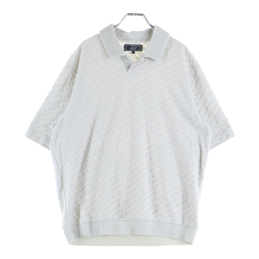 KITH(キス) Monogram Terry Leo Polo モノグラム パイルポロシャツ 半袖シャツ KHM033645 グレー