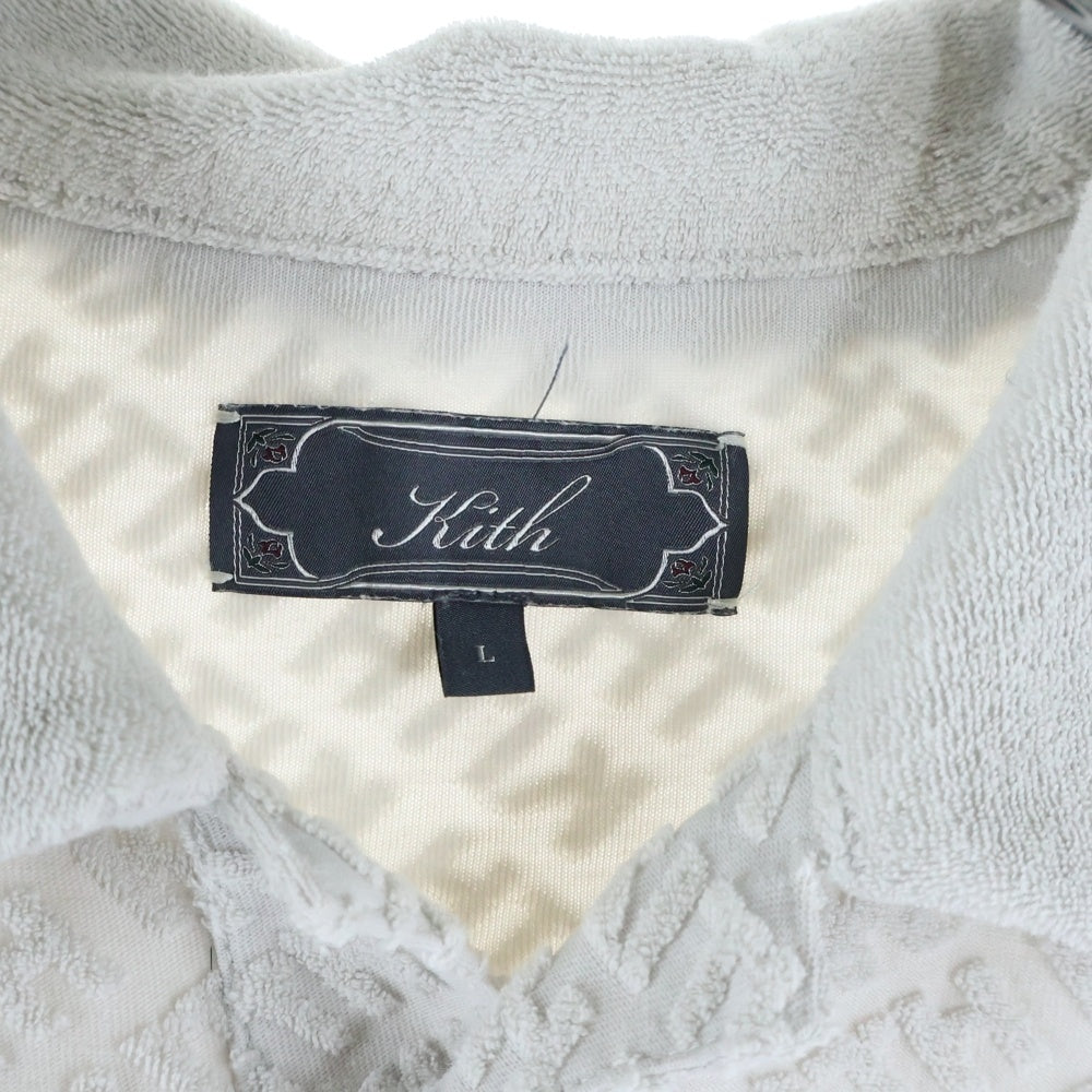 KITH(キス) Monogram Terry Leo Polo モノグラム パイルポロシャツ 半袖シャツ KHM033645 グレー